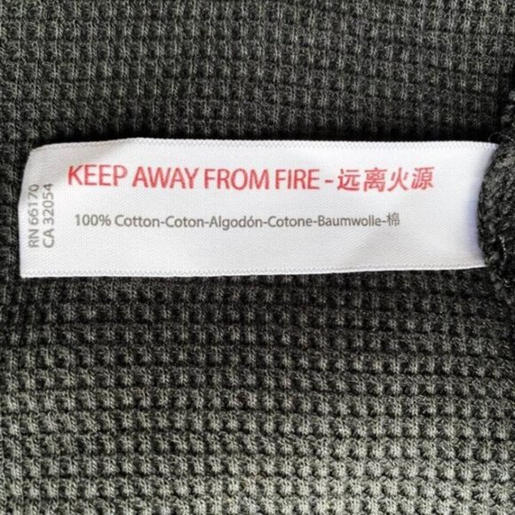 Urban Outfitters Black Waffle Knit Distressed Crop Top Raw Hem Pocket Grunge - Picture 6 of 9